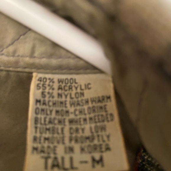 Vintage Sear Roebuck and Co. Plaid Flannel Shirt Tartan Lumberjack size Tall-M - Picture 8 of 8